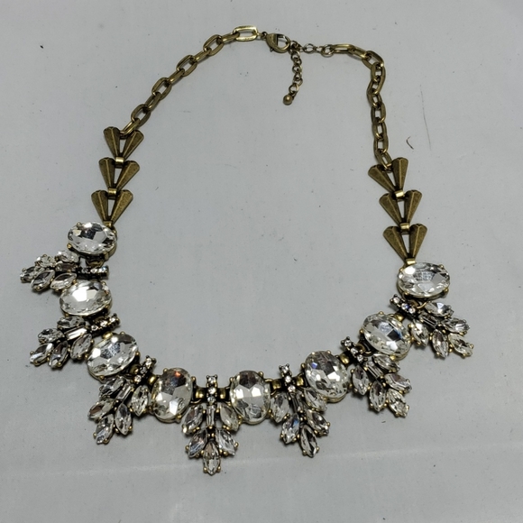 Bijou classic gold necklace with clear stones - Picture 3 of 3